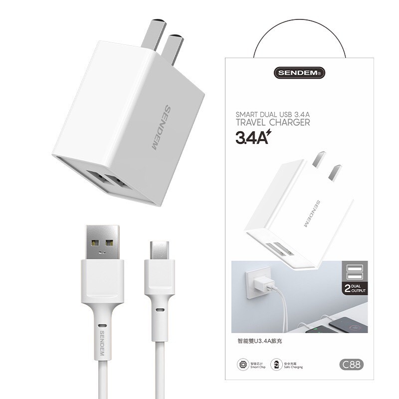 Bộ sạc Ip,ss,op,mi..Hỗ trợ sạc nhanh 3,4 A