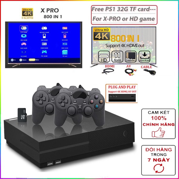 ❌Chơi Là Nghiện❌Máy Chơi Game X PRO Tích Hợp 800 Trò Chơi Game Cổ Điển PS1/ FC/ MD/ SFC/ GB/ GBA/ GBC/ SMS/ GG