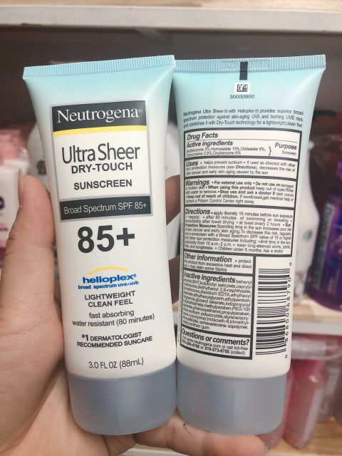 ☁ ☁ ☁ KEM CHỐNG NẮNG NEUTROGENA ULTRA SHEER DRY TOUCH SUNSCREEN SPF 85 PA +++ 𝔈𝔩𝔱𝔢𝔯𝔫