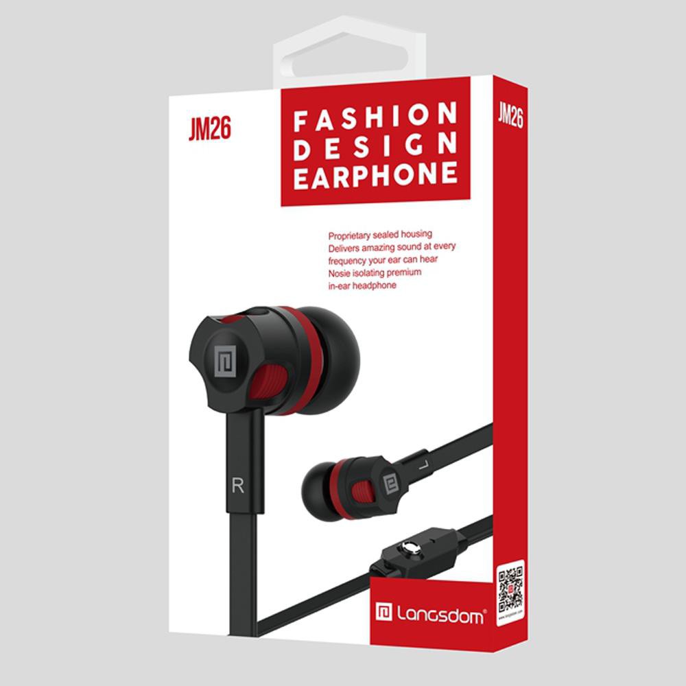 HOT Tai nghe nhét tai Earphone Langsdom JM26 Super Bass Earphone có Mic cho iPhone / Laptop / Android / Máy Nghe Nhạc