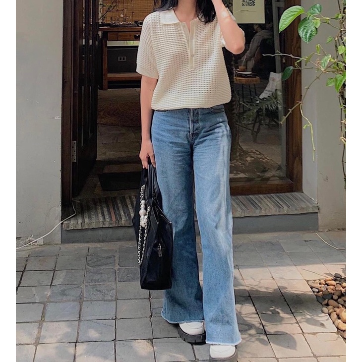 Áo polo len lưới hàng QC xịn