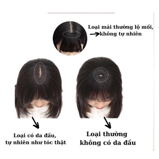 Tóc mái giả 3d có rãnh da đầu
