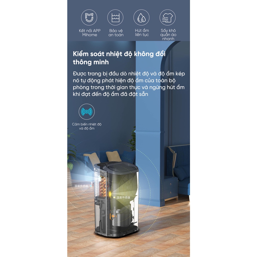 Máy hút ẩm thông minh Deye 12L Z12A3