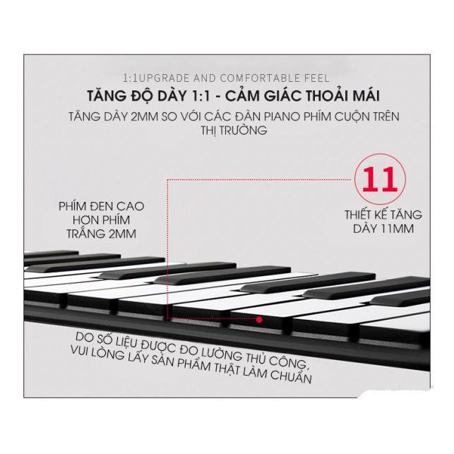 Piano Phím Cuộn xếp gọn - hàng cao cấp