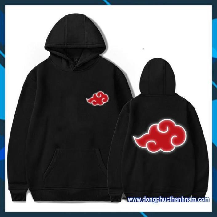 (SALE 50%) Áo akatsuki, áo hoodie tổ chức akatsuki Naruto phản quang, áo Naruto phản quang
