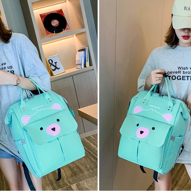 Balo Túi Xách Bỉm Sữa Giữ Nhiệt Cho Mẹ Và Bé Đa Năng Chống Thấm Nước Thời Trang Bảo Quản Bình Sữa Đựng Đồ Cơm Văn Phòng