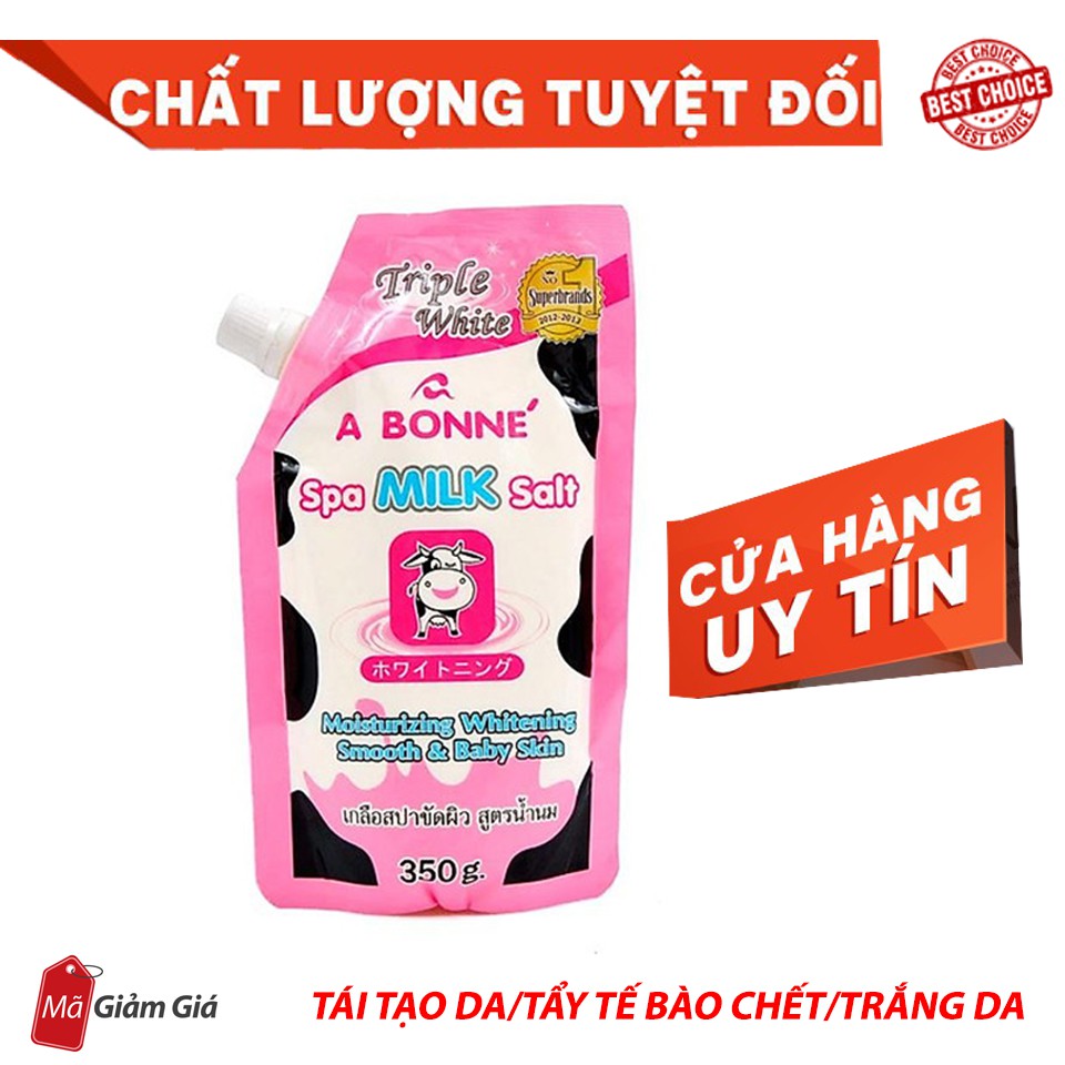 [Hàng công ty] Muối Abone sữa bò có tem phụ tắm tế bào chết Thái Lan 350gr