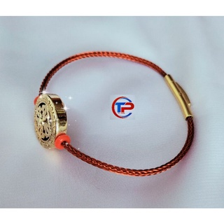 Vòng tay nam nữ mic charm bánh xe pháp luân chuyển vận tài lộc phong thủy may mắn