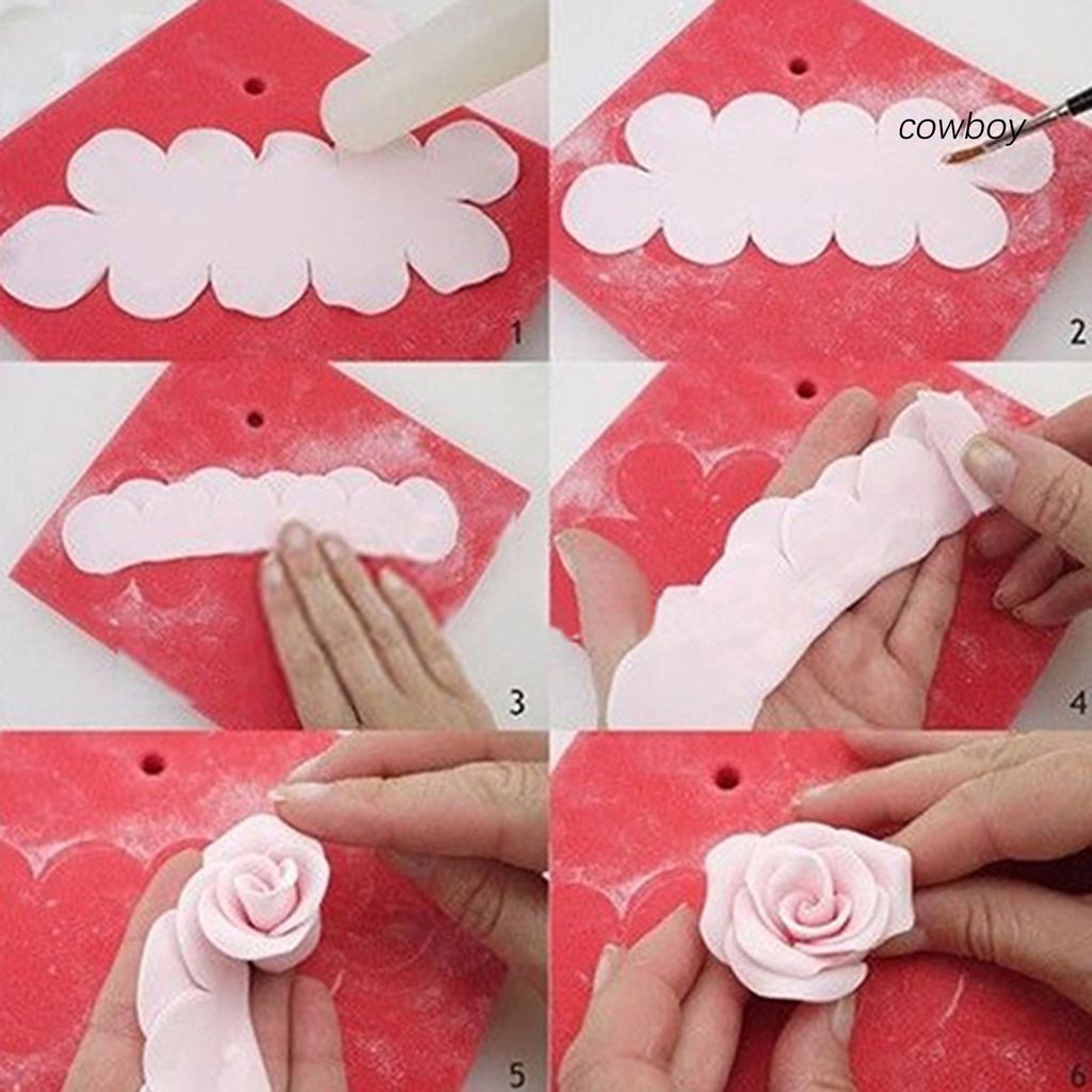 COW|DIY Rose Icing Cake Decorating Mold Embosser Cutter Mould Sugar Craft Mold