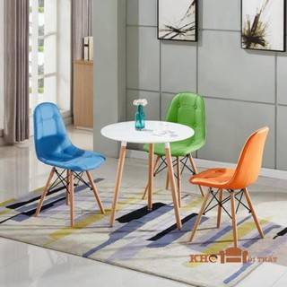 Ghế ăn eames bọc da cúc mẫu mới 2020