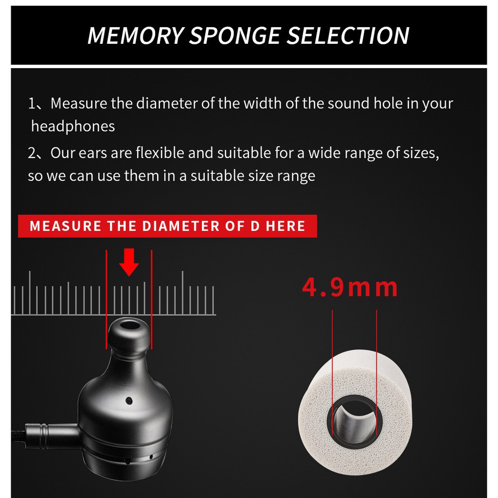 1 Cặp / 2 Mút Xốp Tai Nghe Qkz T400