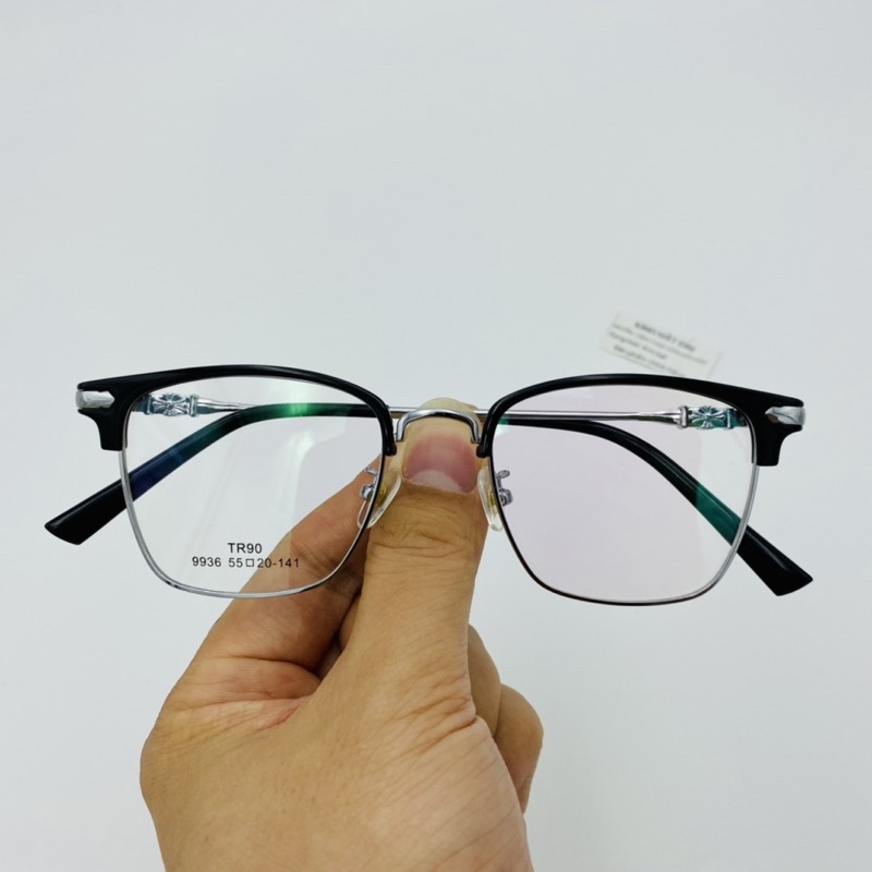 Gọng kính nam dáng vuông mí nhựa cao cấp