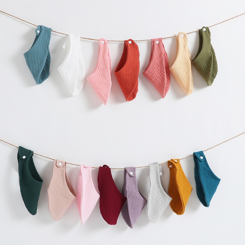 Yếm Ăn Cotton Mềm Mại Hình Tam Giác Cho Bé