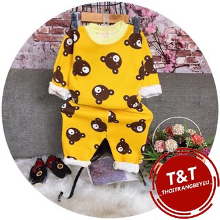 Bộ nỉ bông cho bé trai và bé gái ms36