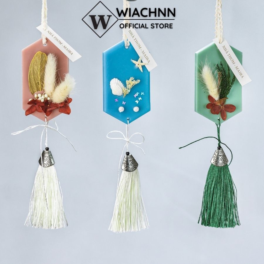 Set 3 Sáp Thơm Hoa Khô Thiên Nhiên WIACHNN  Kèm Túi Xách Làm Quà Tặng Khử Mùi Ẩm Mốc