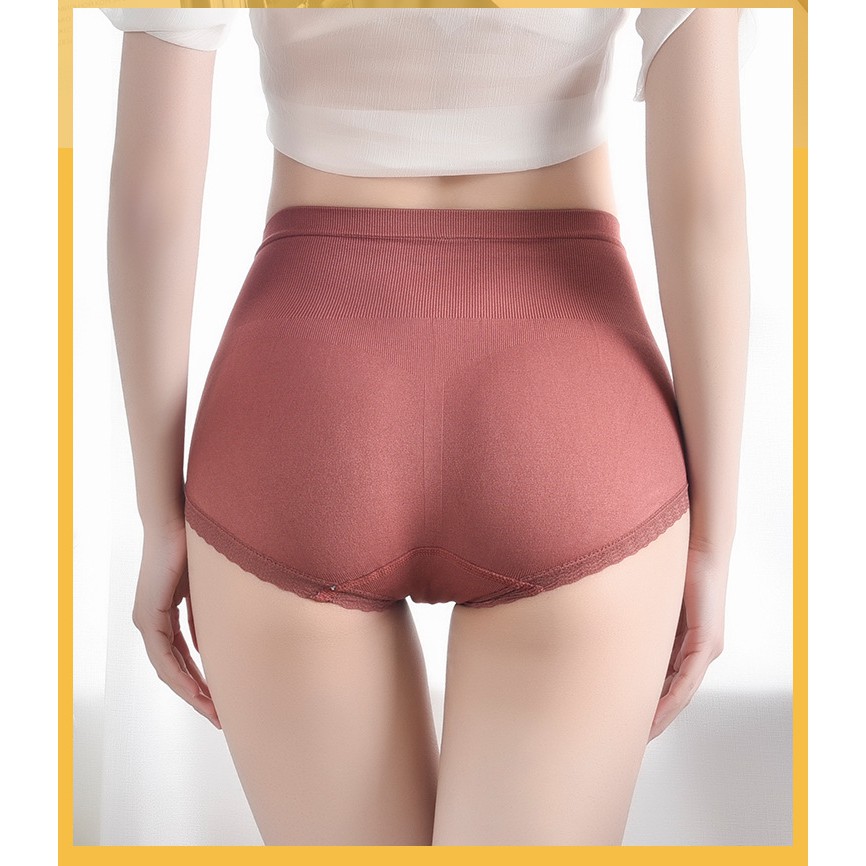 Quần lót nữ đùi nâng mông kháng khuẩn có túi zip cạp cao dưới 55kg - QL016 AMYRA | BigBuy360 - bigbuy360.vn