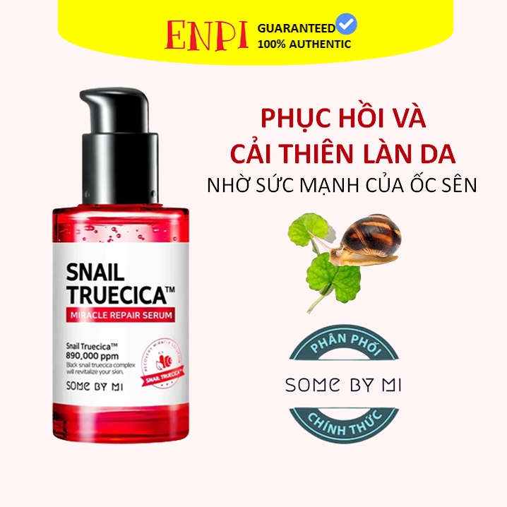 Tinh chất ốc sên phục hồi da Some By Mi Snail Truecica Miracle Repair Serum