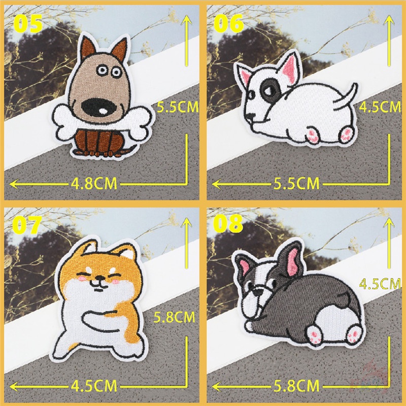 ♥ Miếng Dán Ủi Hình Chú Chó Dễ Thương ♥ 1 Sticker Ủi Thêu Hình Chó Corgi, Chó Corgi, Chó Corgi, Chó Shiba