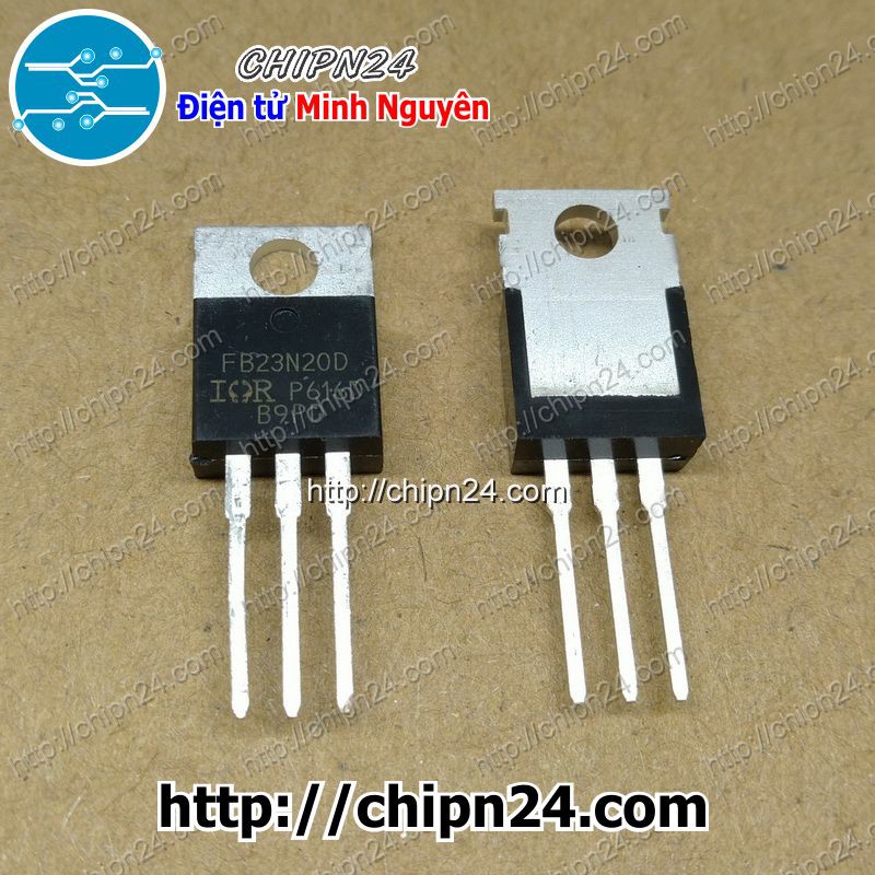 [1 CON] MOSFET IRFB23N20 TO-220 24A 200V Kênh N (IRFB23N20DPBF FB23N20D FB23N20 23N20)