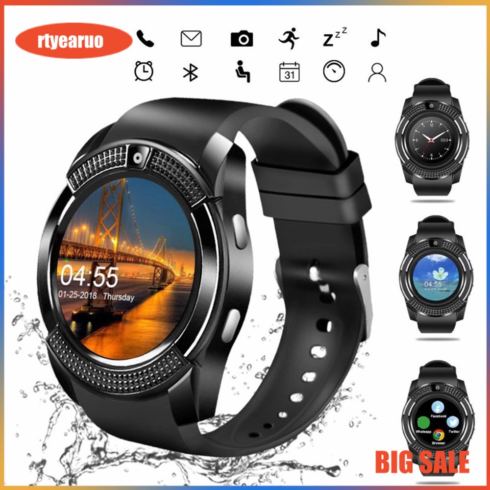 Đồng hồ thông minh SMARTWATCH V8 màn hình cảm ứng có hỗ trợ gắn SIM và thẻ nhớ