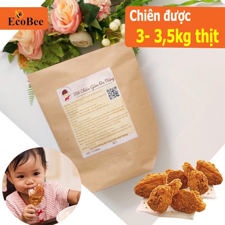 Bột chiên gà giòn KFC Túi 1kg, làm gà rán KFC và dùng cho cả lợn, tôm, Kèm Quà Tặng - Ecobee