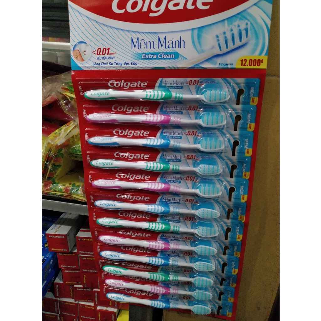 bàn chải colgate mềm mảnh extra clean