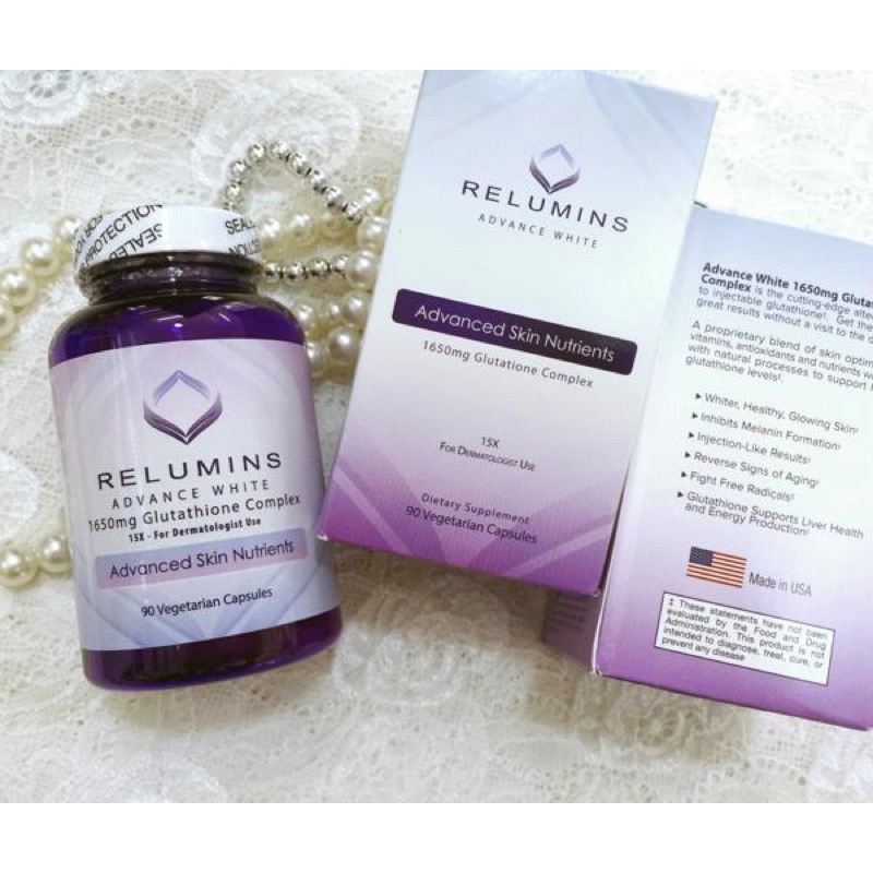 ♥️🌹 Viên Uống Trắng Da Relumins Advance White 1650mg 90 Viên của Mỹ