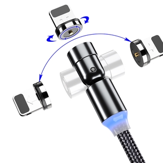 Dây Cáp Sạc 540o Micro Usb Type C Có Nam Châm Dành Cho Samsung Iphone
