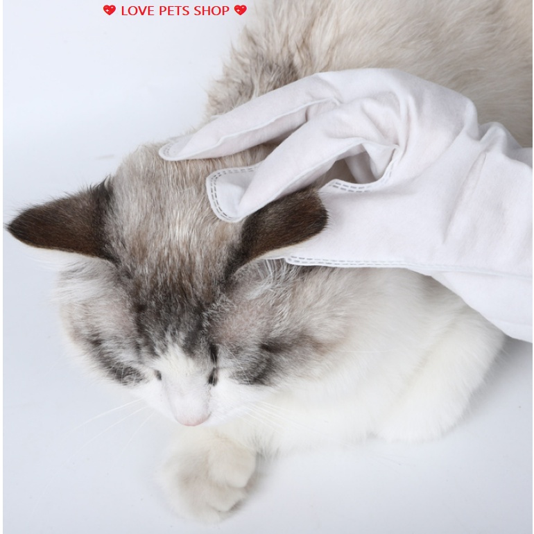 GĂNG TAY TẮM KHÔ CHO CHÓ MÈO - LOVE PETS SHOP