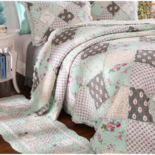 Chăn bộ 100% cotton chần ghép
