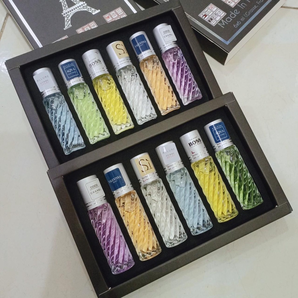 Set 6 Chai Nước Hoa hương cực thơm,lưu hương tốt dạng lăn  nam nữ