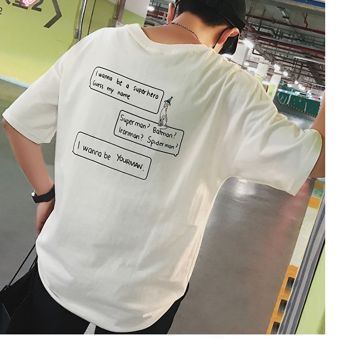 Áo Thun Nam Nữ Màu Trắng In Chữ Happy Birthday Hình Chú Chó DLX