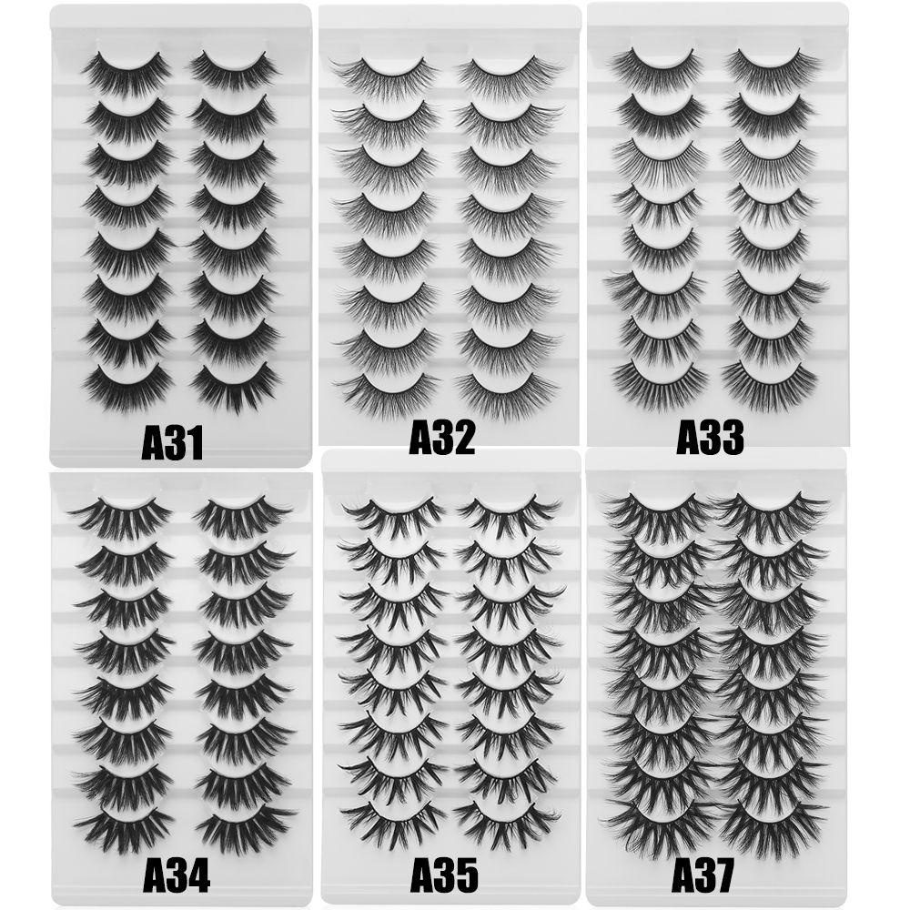 Set 8 Cặp Lông Mi Giả Mi Giả MIH SKONHED Trang Điểm Tự Nhiên