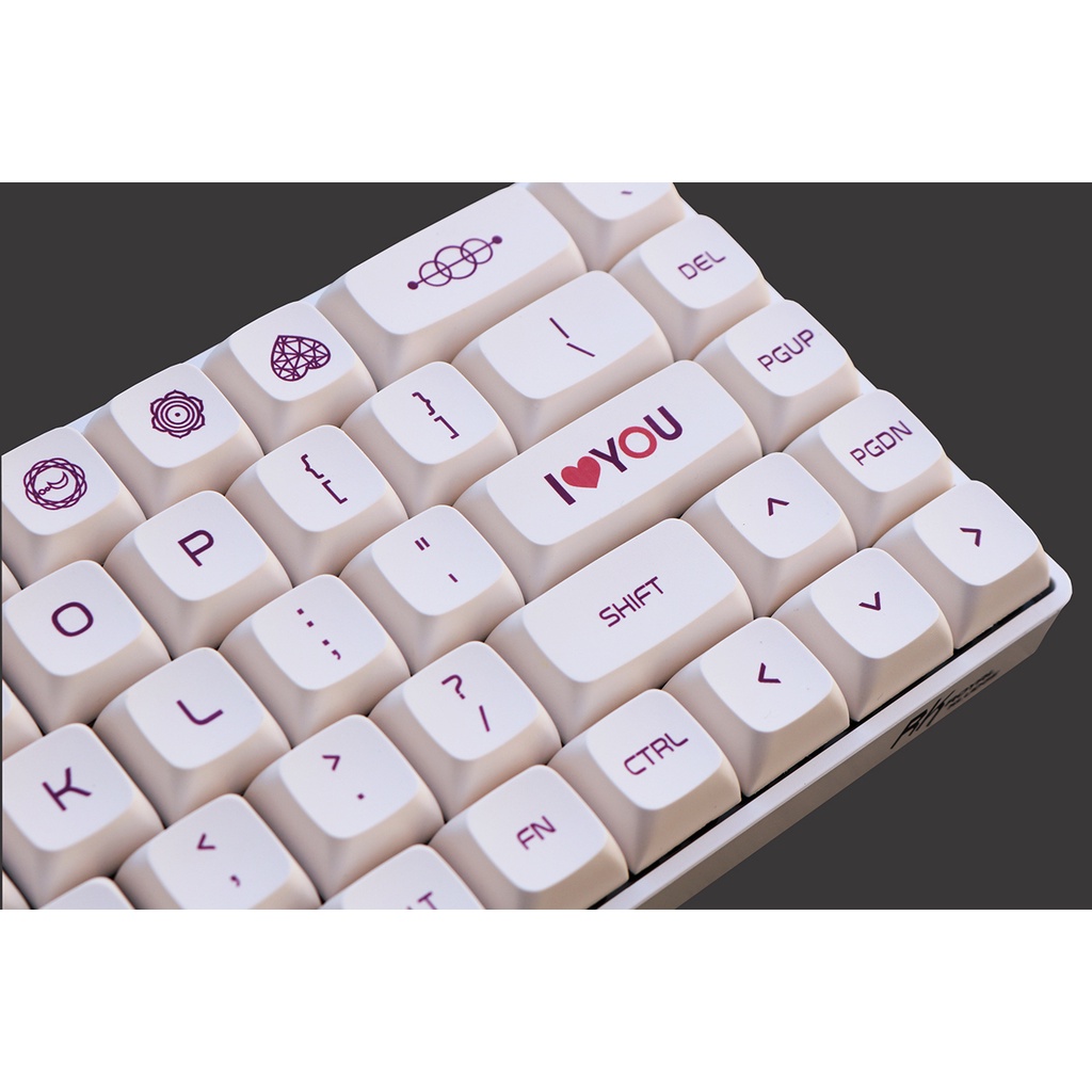 GMK Milk Purple keycaps, 137 phím PBT keycaps XDA Profile DYE-SUB Cá nhân hóa GMK Keycaps cho bàn phím cơ