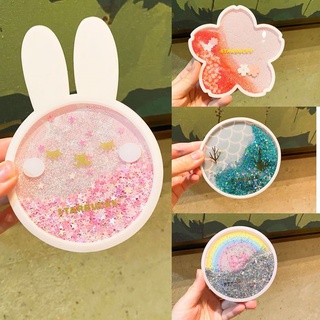 Starbucks Cách Nhiệt Chống Trơn Trượt Silicone Coaster Sakura Dưới Nước Thế Giới Lấp Lánh Coaster Cốc Nước Cà Phê Coaster