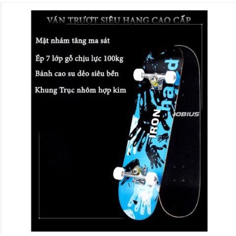 Ván trượt mặt nhám Skateborad bản to cao cấp