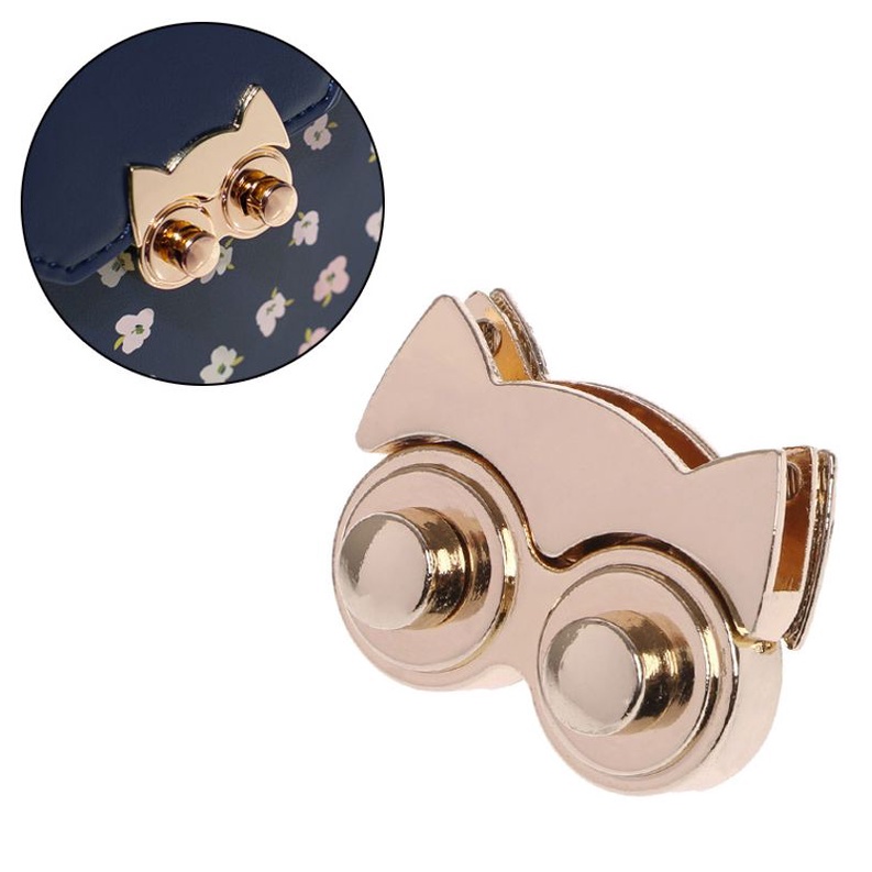 Khóa Xoắn Hình Cú Bằng Kim Loại Dễ Thương Dùng Để Làm Túi Xách / Ví DIY