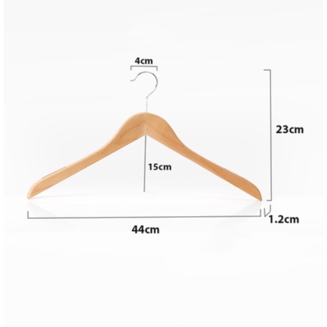 Móc gỗ cao cấp loại 1 không có thanh ngang đầu tròn thương hiệu MW FURNITURE