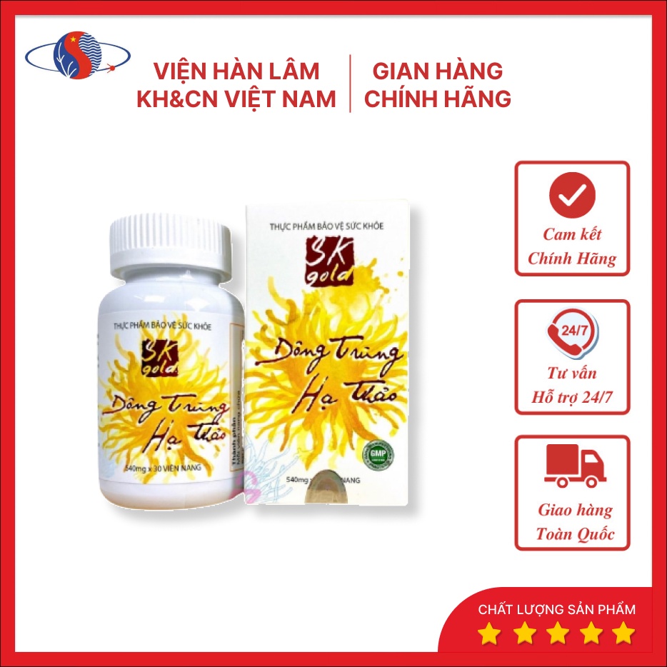 Đông Trùng Hạ Thảo Viên Uống SKGOLD - Sản Phẩm Viện Hàn Lâm KH&CN Việt Nam