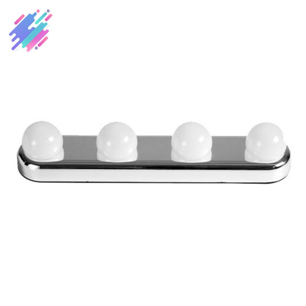 Đèn Led 4 bóng kèm giá hút chân không gắn gương trang điểm để bàn tiện lợi