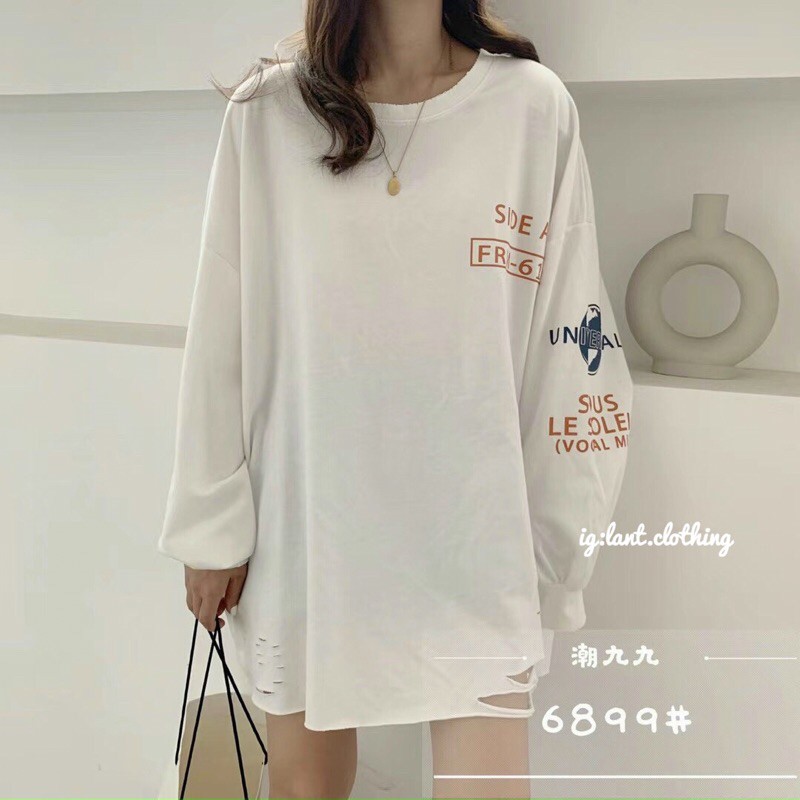 áo pull tách xẻ