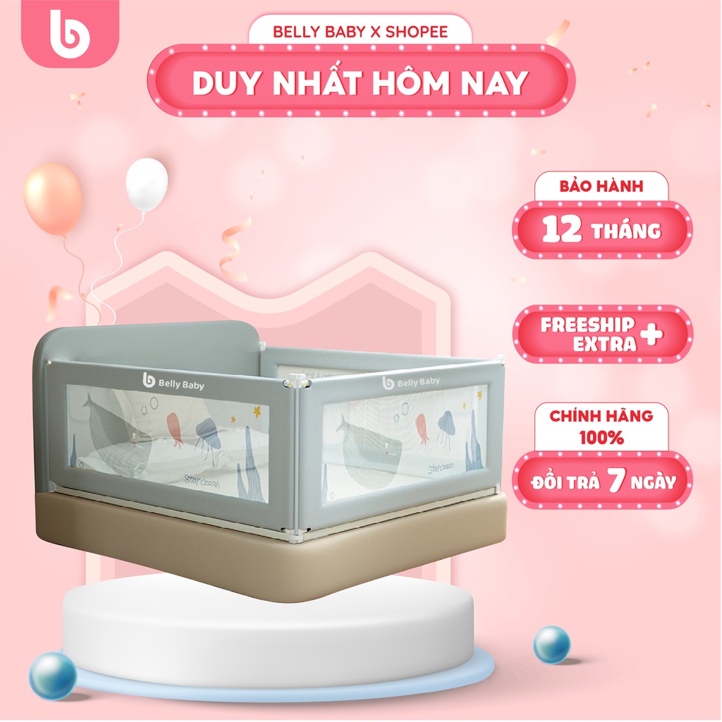 Thanh Chắn Giường Cao Cấp HAWAI Dạng Trượt Phiên Bản Nâng Cấp, Nâng Hạ Linh Hoạt