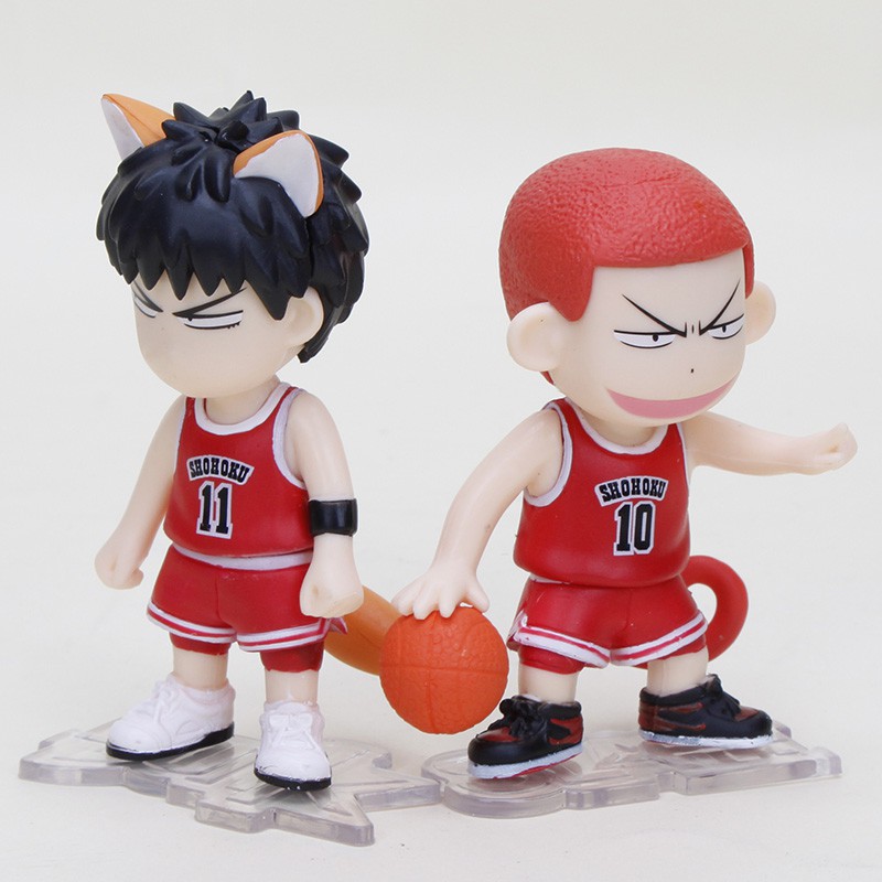 4 Tượng hình nhân vật Hanamichi Sakuragi Monkey Rukawa Kaede Slam Dunk bằng PVC bản con cáo