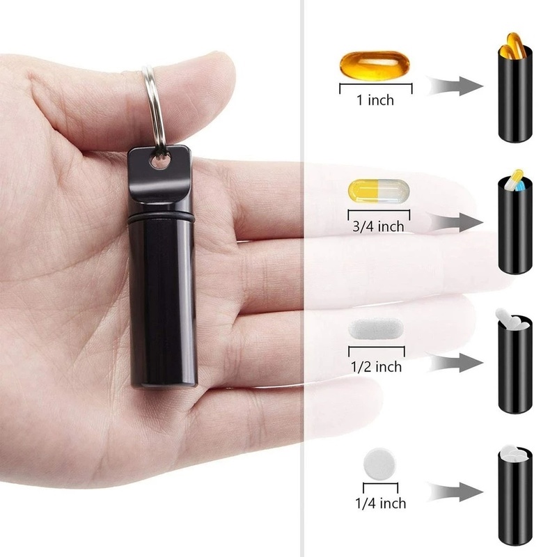 Hộp Đựng Thuốc Bằng Hợp Kim Nhôm Đầu Phẳng Chống Thấm Nước Có Nắp Đậy Tiện Dụng