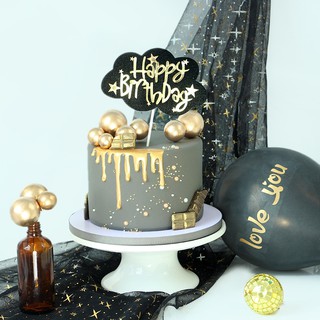 Topper happy birthday đám mây