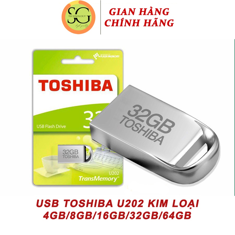 Usb 64gb/32gb/16gb/8gb/4gb Siêu Nhỏ Toshiba U22 Lưu Trữ Dữ Liệu, Chống Nước, Vỏ Kim Loại