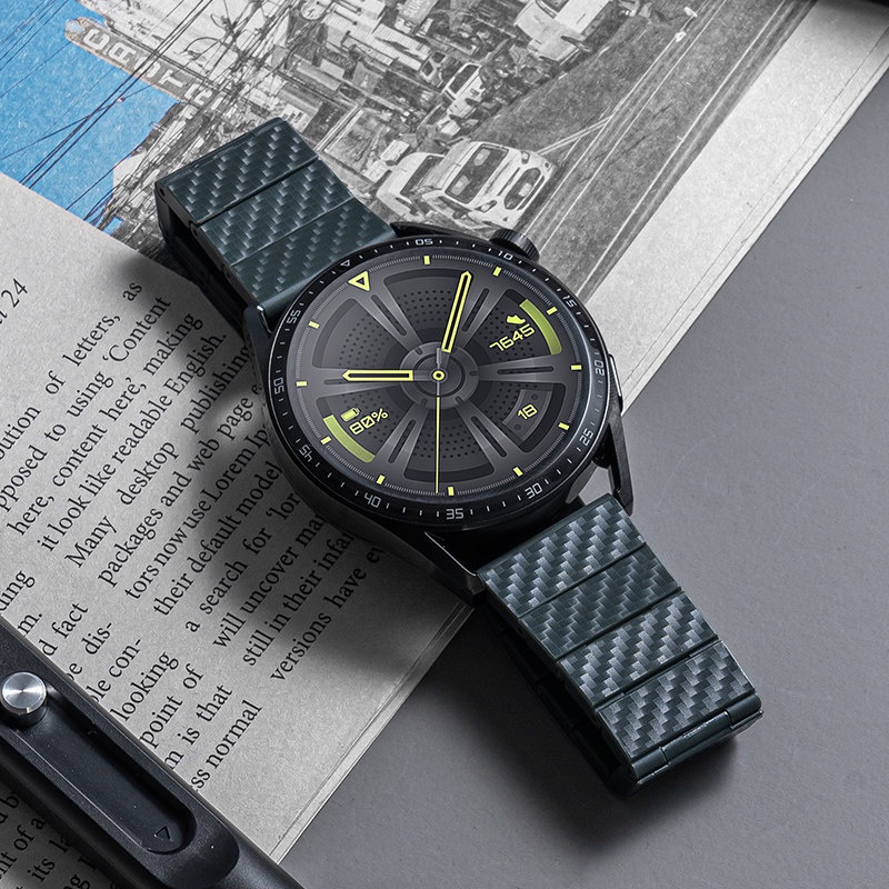 Dây Đeo Sợi Carbon 22mm 26mm Cho Đồng Hồ Thông Minh Garmin Fenix 7X 7 Solar / 6X 6 Pro 5 5X Plus 3 3HR / Epix