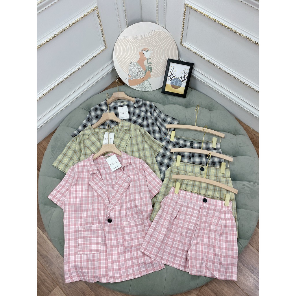 Set Vest Kẻ Caro Cao Cấp | BigBuy360 - bigbuy360.vn