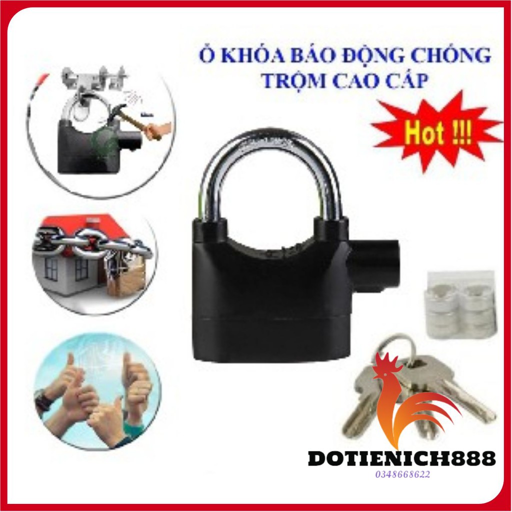 KHÓA CHỐNG TRỘM THÔNG MINH KINBAR CHÍNH HÃNG HÚ BÁO ĐỘNG 110db - KHÓA THẮNG ĐĨA XE MÁY, NHÀ CỬA