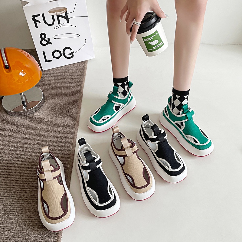 IELGY Giày Thể Thao Đế Dày Thời Trang Hàn Quốc Cho Nữ